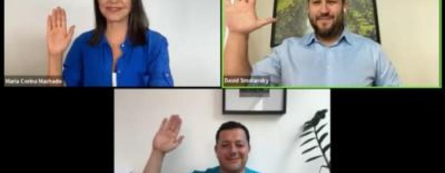 Juramentado Comandos de campaña con María Corina en el exterior.